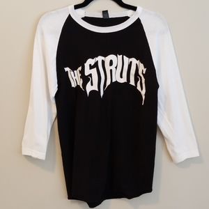 The Struts black/white baseball concert shirt